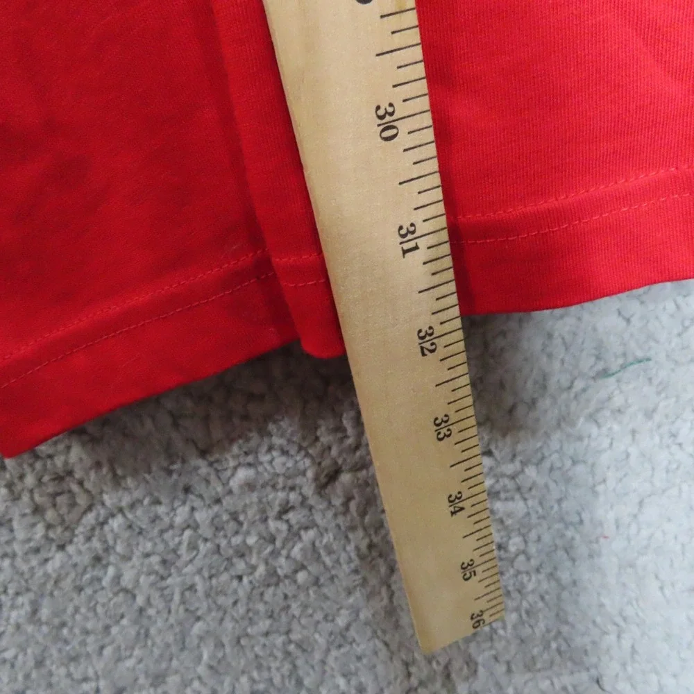 Adidas Originals Essential Tee Men XL Scarlet Red Trefoil Logo NEW - Picture 11 of 13